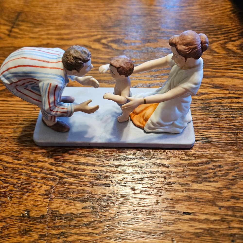 Norman Rockwell Baby's First Step Figurine 1993 Dave Grossman NRC-604 Limited Ed